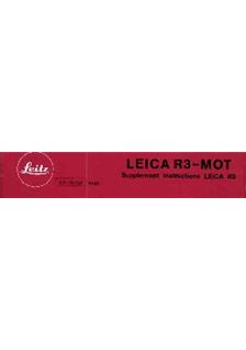 Leica R 3 manual. Camera Instructions.